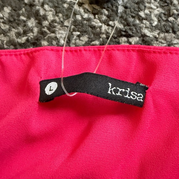 Krisa Hot Pink Dress with Ruffles - Picture 3 of 7